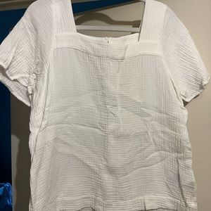 Madewell Gauze square neck shirt